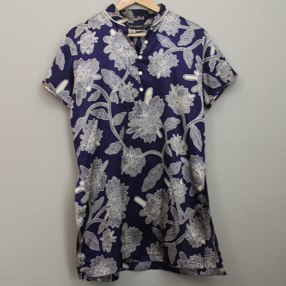 Naroti for Neiman Marcus Blue Kimono Blouse